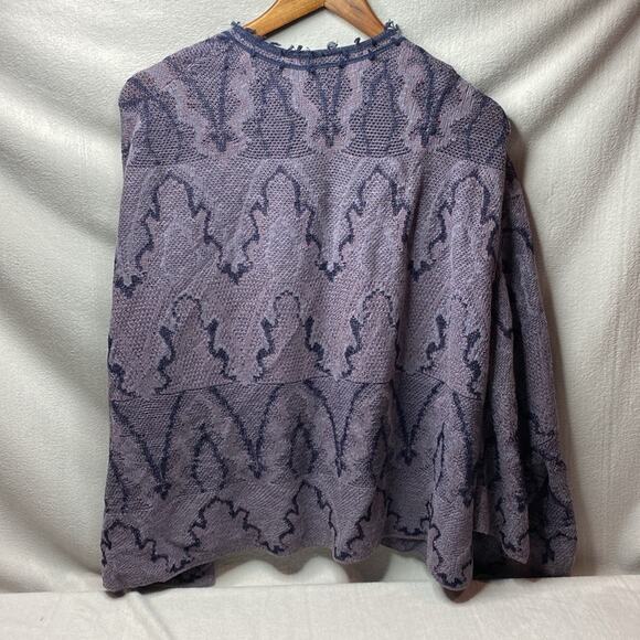 Free People Purple open front knit cardigan size small - Picture 2 of 6